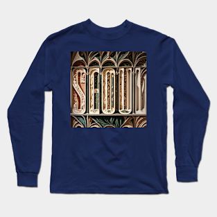 Seoul Hidden in Illustration of Architecture Tshirt Long Sleeve T-Shirt